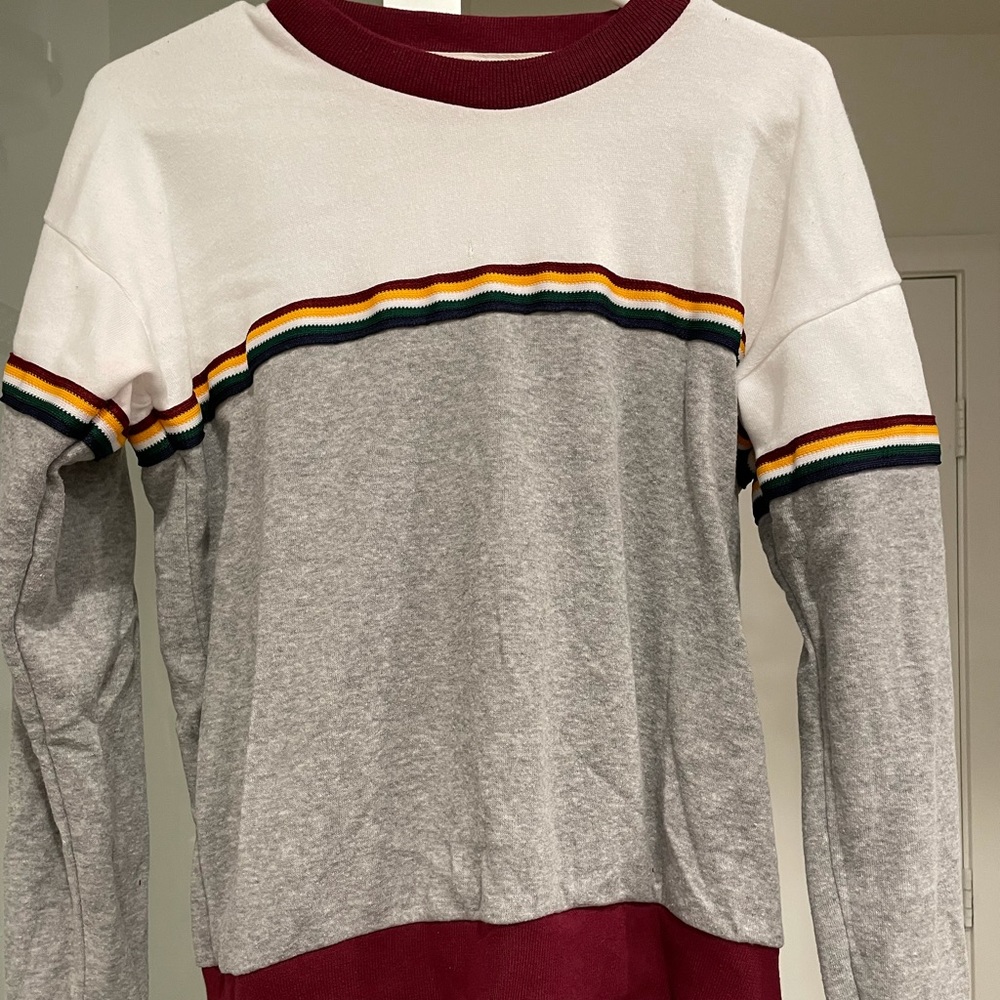 Multi-Color Camp Collection Fleece Sweater